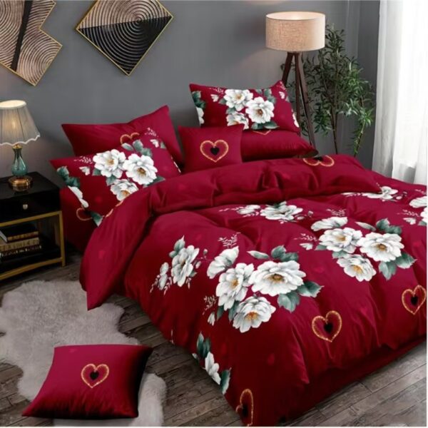 Love Color Floral 6Pcs Bedcover Set
