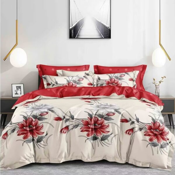 Love Floral Ivory 6Pcs Bedcover Set