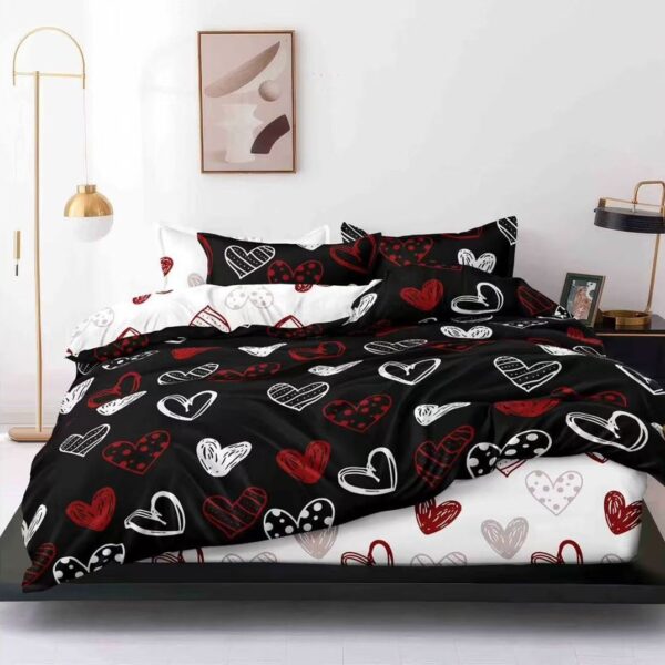 Black Love Beauty 6Pcs Bedcover Set