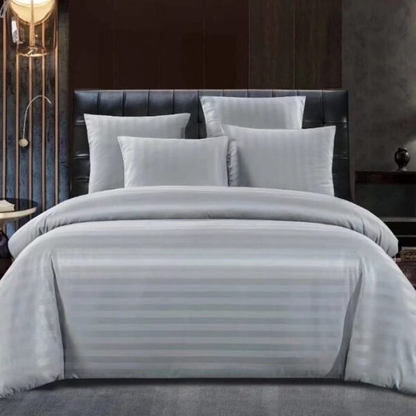 Plain Gray Pattern 6Pcs Bedcover Set