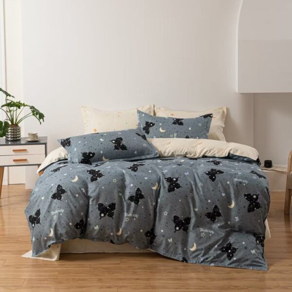 Fantasy Black Butterflies 6Pcs Bedcover Set