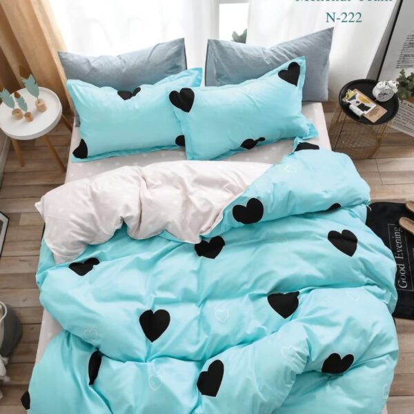 Blue Love Beauty 6Pcs Bedcover Set