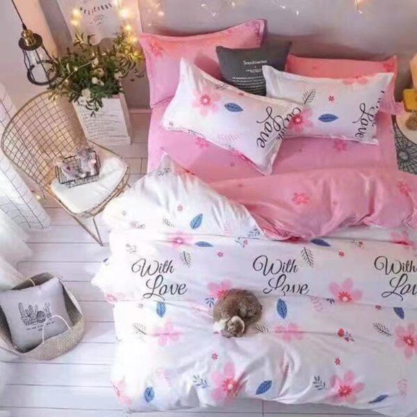 Pin Love Blooms 6Pcs Bedcover Set