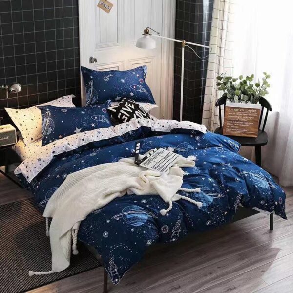 Blue Space Night 6Pcs Bedcover Set