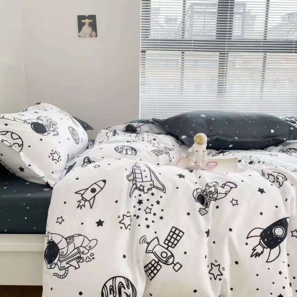 White Space Night 6Pcs Bedcover Set
