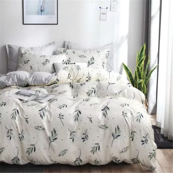 Minimalistic Feather Leaves 6Pcs Bedcover Set