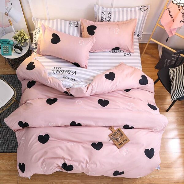 Pink Love Beauty 6Pcs Bedcover Set