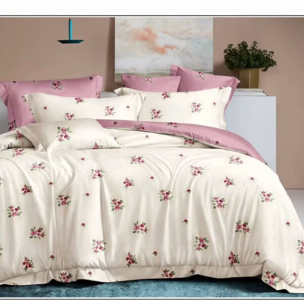 Dual Minimal Floral Pattern 6Pcs Comforter Set