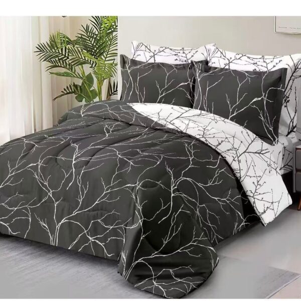 Dual Branches Pattern 6Pcs Comforter Set