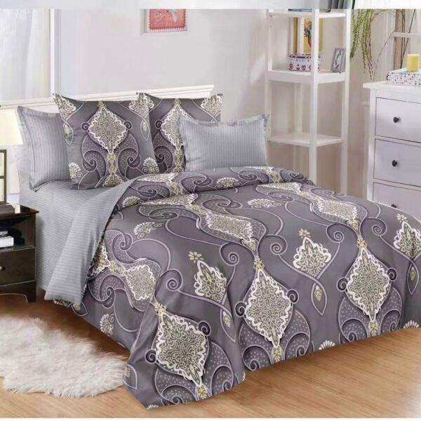 Unique Floral Attractive Pattern 6Pcs Comforter Set