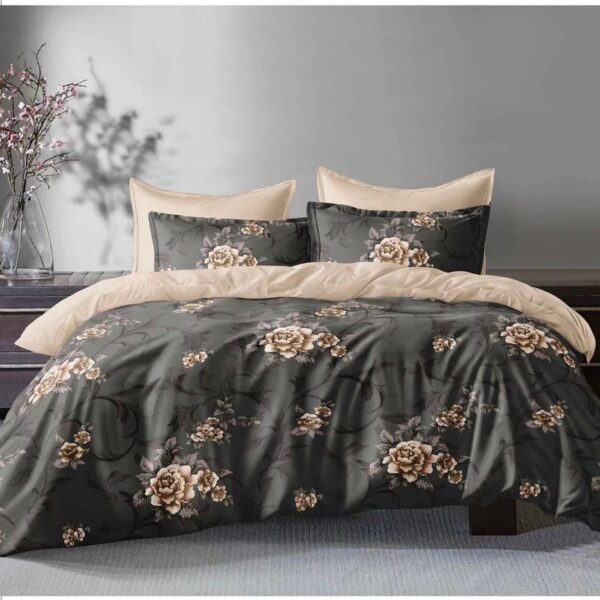 Dark Floral Pattern 6Pcs Comforter Set