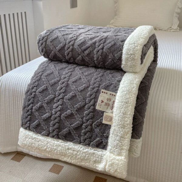 Gray Double Blanket Premium Quality Wool Material