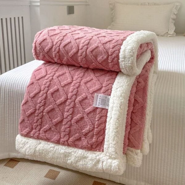 Pink Double Blanket Premium Quality Wool Material
