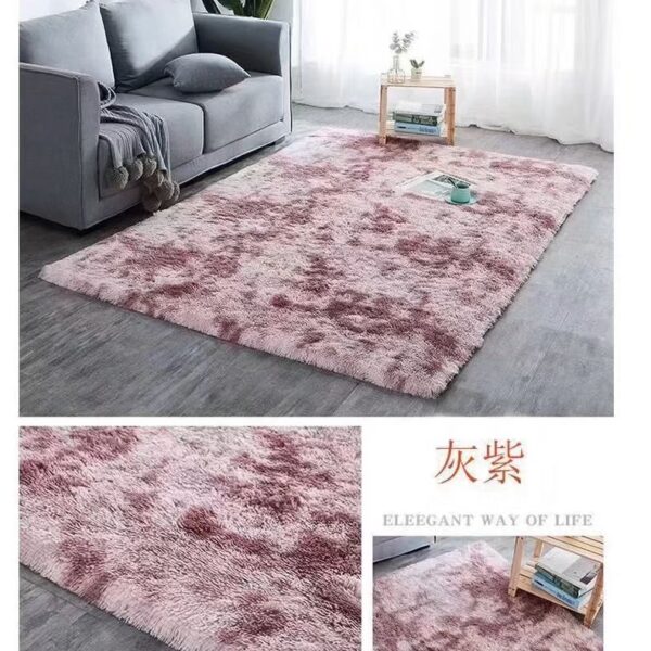 Luxury Faux Fur Carpet – Light Pink (170×210 cm)