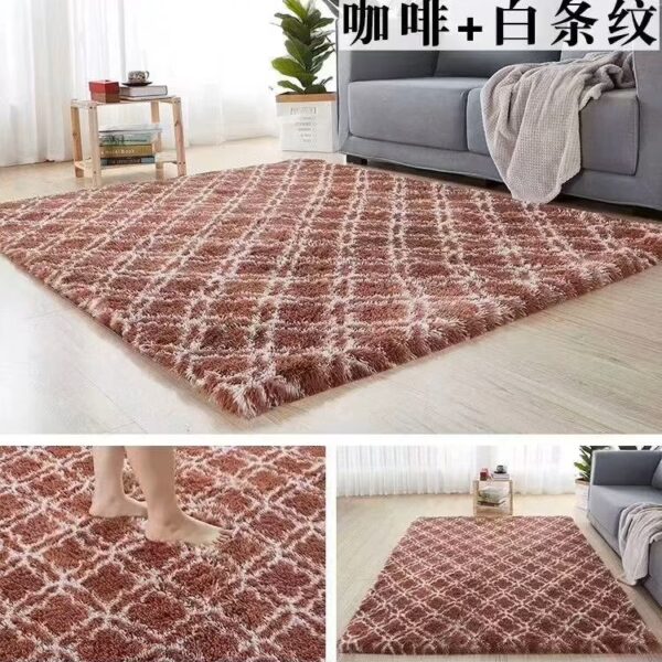 Luxury Faux Fur Carpet – Brown Pattern (170×210 cm)