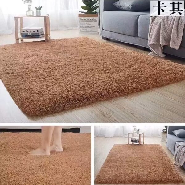 Luxury Faux Fur Carpet – Light Brown (170×210 cm)