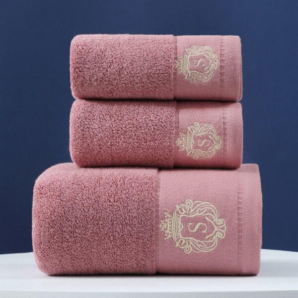 Pink 3 Pcs Gentle & Smooth Towel Sets