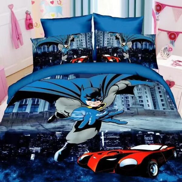 Bat Man Cartoon Kids 3 Pcs Comforter Set
