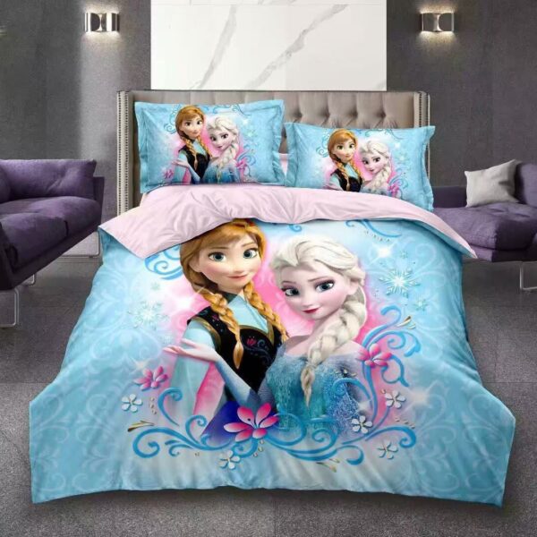 Frozen Girl Cartoon Kids 3 Pcs Comforter Set