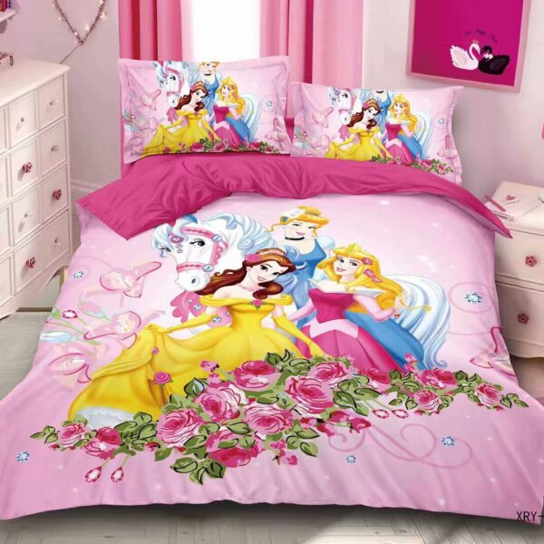 Beautiful Barbie Combo Cartoon Kids 3 Pcs Comforter Set
