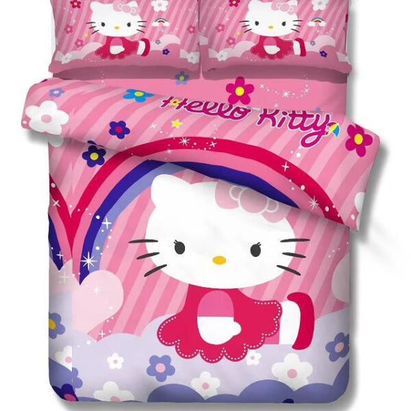 Hello Kitty Cartoon Kids 3 Pcs Comforter Set