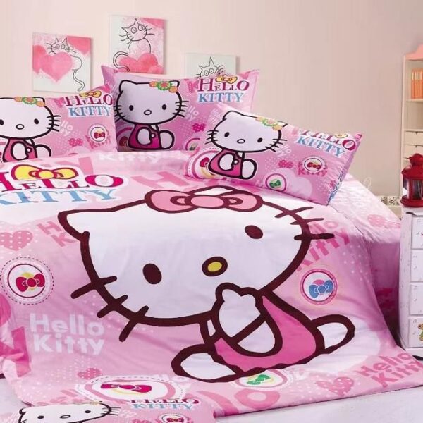 Hello Kitty Combo Cartoon Kids 3 Pcs Comforter Set