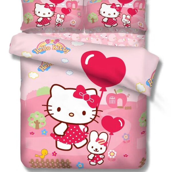 Hello Kitty Partner Cartoon Kids 3 Pcs Comforter Set