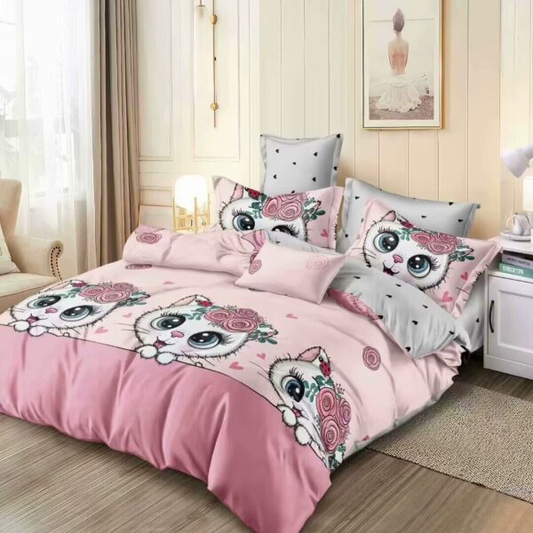 Cute Kitten Cartoon Kids 3 Pcs Comforter Set